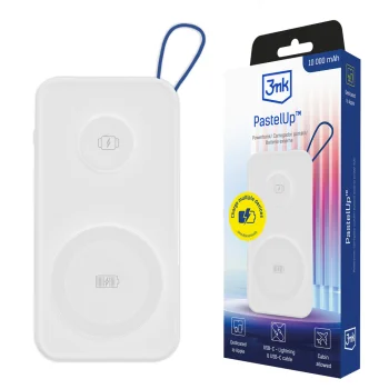 3mk PastelUp 10000mAh 22.5W Power Bank, White