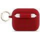 Guess Silicone Glitter Ring dėklas AirPods Pro 3 ausinėms, fuksija