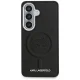 Karl Lagerfeld Embossed Ring Initials MagSafe Case for Samsung Galaxy S26 Plus, Black