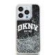 DKNY Liquid Glitter Big Logo dėklas Apple iPhone 15 Pro, juodas