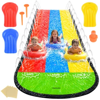 Kruzzel Triple Water Slide with Fountain, 480 cm