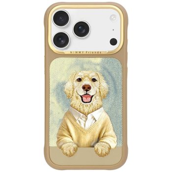 Nimmy Gentle Pets MagSafe dėklas iPhone 17 Pro Max, rudas šuns dizainas