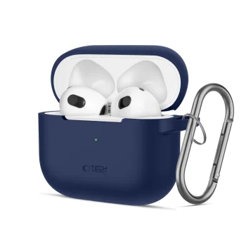 Tech-Protect dėklas Apple AirPods 3 su karabinu, mėlynas