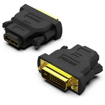 Dvikryptis DVI į HDMI adapteris Benfei, 2 vnt., juodas