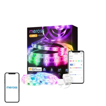Išmanioji Wi-Fi LED juosta Meross MSL320, 2x5m, RGB, HomeKit