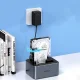 Orico 6626C3-C-V1 2 diskų dokas 2.5\"/3.5\" SATA HDD/SSD su klonavimo be kompiuterio funkcija, pilkas