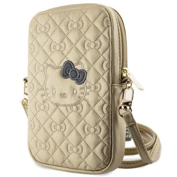 Hello Kitty Quilted Bows Strap rankinė, auksinė