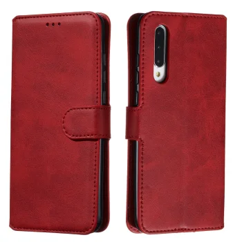 Xiaomi Mi 9 Lite / CC9 / CC9mt atverĉiamas dėklas Classic Wallet, raudonas