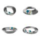 Kosmoso lenktynių trasos rinkinys su astronautais
