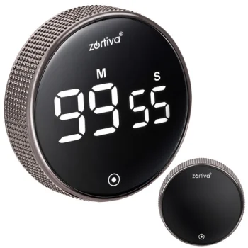 Zortiva digital kitchen timer with magnet and stopwatch