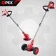 Akumuliatorinis žolės trimeris OPEX TOOLS OPX28025, 21V, 2x 1.5 Ah, su ratukais, raudonas / juodas