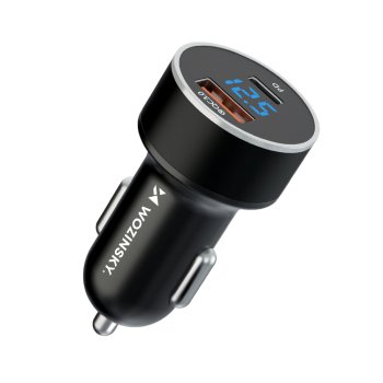Wozinsky WDCCAC USB-C / USB-A 36W Car Charger - Black