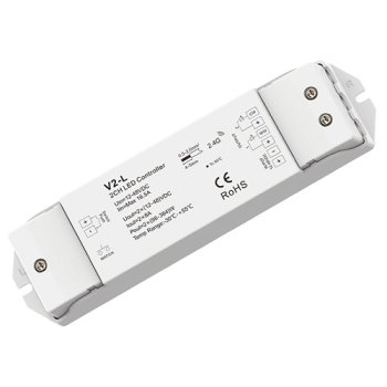 Išmanusis LED valdiklis V2-L CCT 12-48V 2x8A RF 2.4GHz Push-Dim