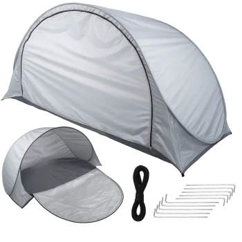 Large Pop-Up Beach Tent with UV Protection, Grey