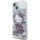 Dėklas Hello Kitty IML Kitty On Bricks Graffiti skirtas iPhone 15, baltas