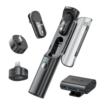 Belaidis mikrofonas BOYA MAGIC-02 2.4 GHz USB-C, juodas