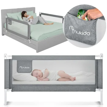 Lovos apsauginis barjeras Nukido Nk-227, 160 cm, pilkas