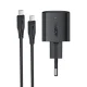 Sieninis įkroviklis Acefast A118 GaN 30W USB-C su USB-C laidu 1.2 m, juodas