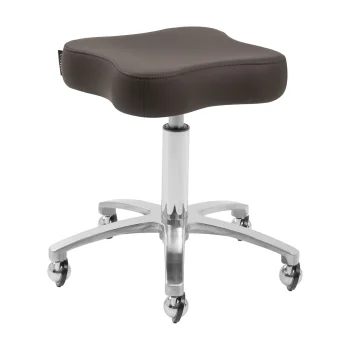Omega Supremo Swivel Salon Stool, Brown