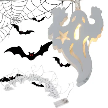 LED Halloween Ghost Light Garland, String Lights, 2 m
