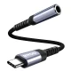 BWOO BZ47 USB-C to 3.5mm AUX Audio Adapter, Black