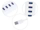 USB 3.0 šakotuvas, 4 prievadai, 5 Gbps, baltas