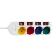 Maclean MCE508 W ilgintuvas-rozetė, 4 lizdai, USB-A/C, 1.5m, baltas