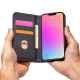 Magnet Card Case atverčiamasis dėklas iPhone 13 Pro Max telefonui, juodas