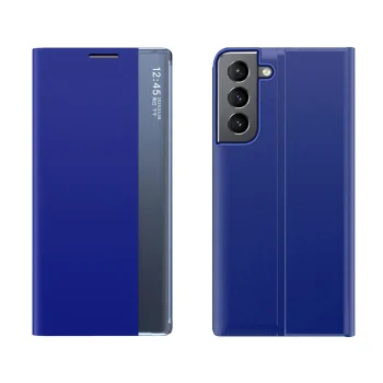Atverčiamas dėklas Samsung Galaxy S22+ su stovo funkcija, mėlynas