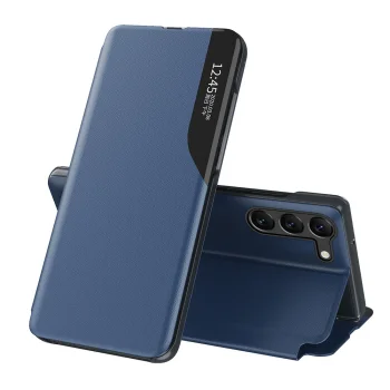 Eco Leather View atverčiamasis dėklas Samsung Galaxy A05s, Mėlynas