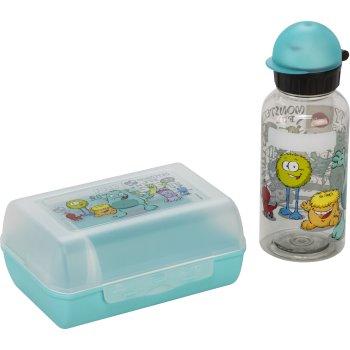 Emsa vaikiškas priešpiečių dėžutės ir gertuvės rinkinys Monster, 0,4 l
