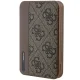 Guess Powerbank 5000mAh 15W 4G Leather Metal Logo, Brown