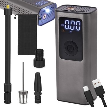 Battery pump for bicycle car electric compressor 10 bar LCD