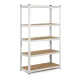 Humberg 4841 metalinė sandėliavimo lentyna 150x75x30 cm, balta