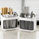 Kitchen Cutlery Drainer and Organizer, Grey