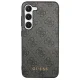 Guess 4G Metal Gold Logo dėklas, skirtas Samsung Galaxy S23, pilkas