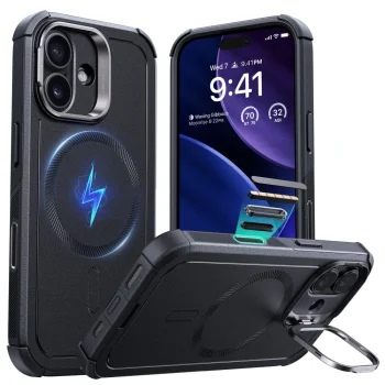 ESR Cyber ​​Kickstand MagSafe Phone Case Cover iPhone 17 - Black