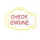 Plexi LED neonas Neolia NNE21 CHECK ENGINE, geltonai raudonas