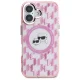 Apple iPhone 16 6.1\'\' Karl Lagerfeld IML Monogram Karl & Choupette Head MagSafe Cover Case, Pink