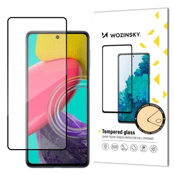Apsauginis stiklas Wozinsky Samsung Galaxy M53 5G Full Glue 9H, juodas