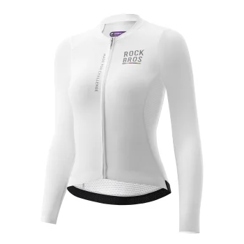 Rockbros ROAD TO SKY Women's Long Sleeve Cycling Jersey, M, White