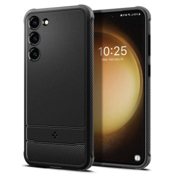 Spigen Rugged Armor Case for Samsung Galaxy S23, Matte Black