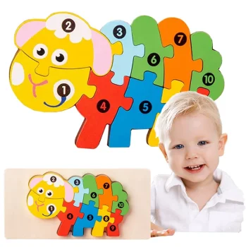 Wooden Sheep Puzzle for Toddlers, Educational Shape Sorter Toy