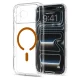 Spigen Ultra Hybrid MagSafe dėklas telefonui iPhone 18 Pro / 17 Pro, skaidrus oranžinis
