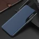Atverčiamas dėklas Hurtel Eco Leather View Case telefonui Poco M4 Pro 5G su stovu, mėlynas