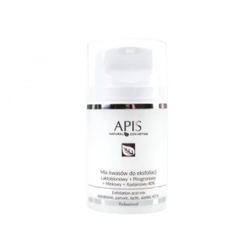Apis 40% Acid Mix for Exfoliation (Lactobionic, Pyruvic, Lactic, Azelaic), 50 ml