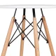 Round Dining Table for 2 Small Kitchen Table 60cm ModernHome, White