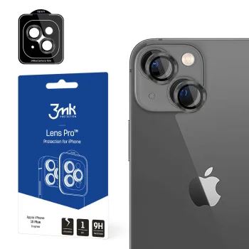 3Mk Lens Protection Pro kameros stiklas iPhone 15 Plus, grafitinis