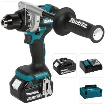 Akumuliatorinis gręžtuvas-suktuvas Makita DDF492RTJ 18V 2x 5.0 Ah Makpac