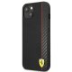 Ferrari dėklas iPhone 13 mini On Track Carbon Stripe, juodas